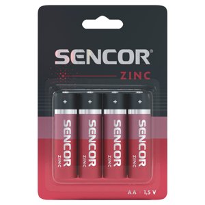 Sencor SBA R6 4BP AA Zinkouhlíková baterie AA