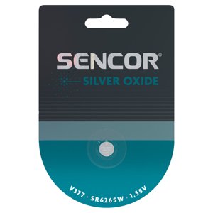 Sencor SBA V377/SR626SW 1BP  Stříbrnooxidová baterie V377