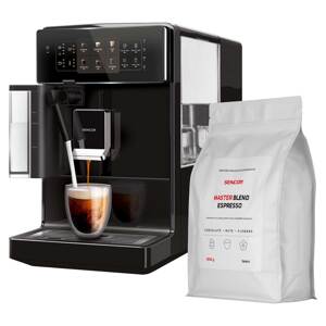 Sencor SES 9300BK + 1 kg kávy Master Blend Automatické Espresso + Káva ZDARMA