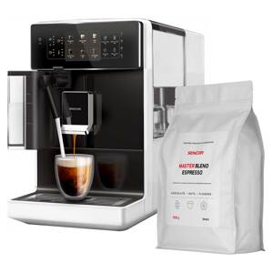 Sencor SES 9301WH + 1 kg kávy Master Blend Automatické Espresso + Káva ZDARMA