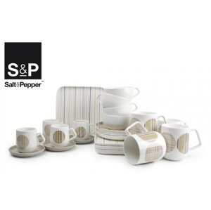 Sada hrnků na kávu s podšálkem - Salt&Pepper SP35841