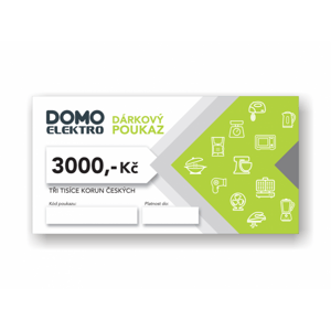 Dárkový poukaz DOMO - ELEKTRO v hodnotě 3000 Kč