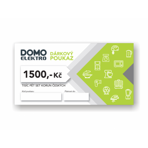 Dárkový poukaz DOMO - ELEKTRO v hodnotě 1500 Kč