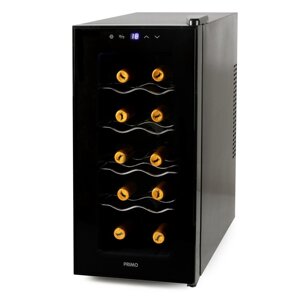 Domácí vinotéka na 10 lahví - černá - PRIMO PR170WK