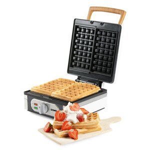 Vaflovač 4x7 s termostatem - bílý - DOMO DO9274W