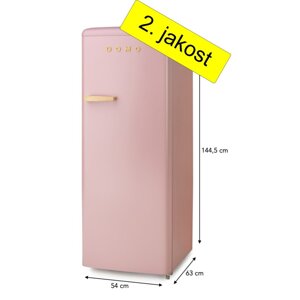 Retro lednice s mrazákem uvnitř - růžová - DOMO DO91708R