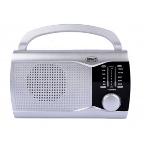 Bravo Přenosné rádio B-6009 Stříbrná