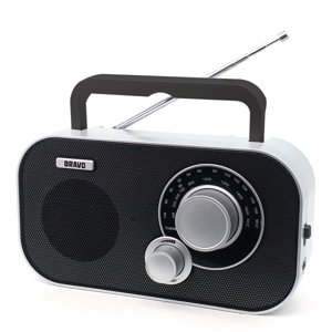 Bravo Přenosné rádio B-5184 Černo stříbrná